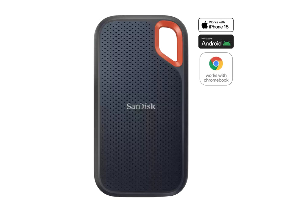 SanDisk 2TB Extreme Portable External SSD V2, Up to 1050 MB, Type C, USB 3.2 Gen, SDSSDE61-2T00-G25