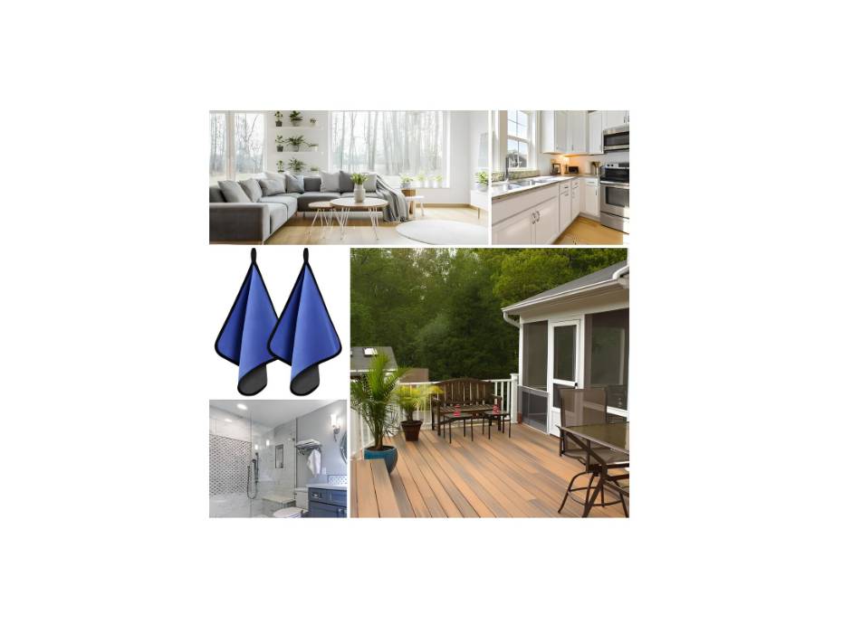 Microfiber Cleaning Cloth for Car Cleaning/Polishing Cloth, 2pcs 30X30cm, 2pcs 30X60cm,Soft Reusable