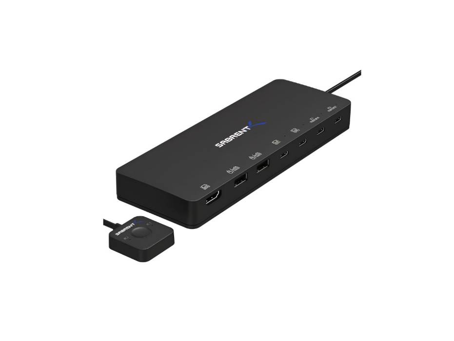 Sabrent 2-Port USB Type-C KVM Switch with 60 Watt Power Delivery Option (USB-KCPD)