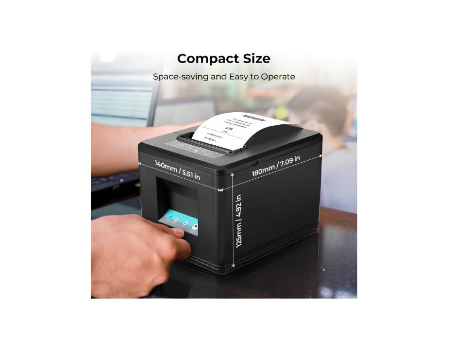 MUNBYN 80mm USB Receipt Printer, POS Printer with Auto Cutter ESC/POS Command Support Windows Mac(Only USB Interface)