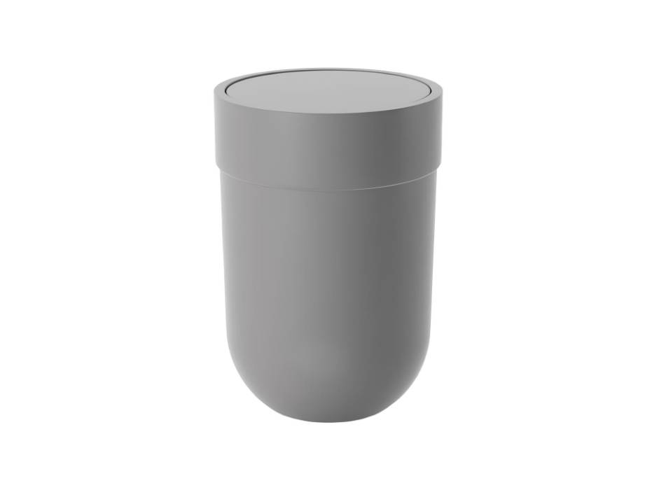 Umbra Touch Molded Bathroom Tumbler Waste Bin, 6 Liters, Gray