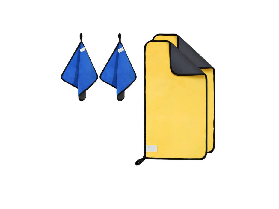 Microfiber Cleaning Cloth for Car Cleaning/Polishing Cloth, 2pcs 30X30cm, 2pcs 30X60cm,Soft Reusable