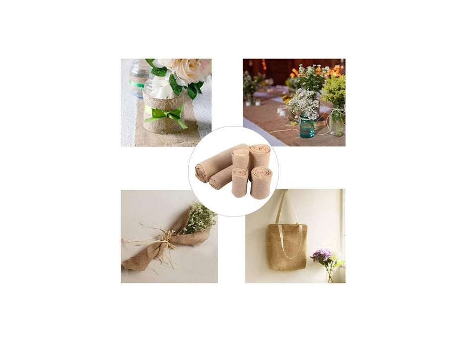 Burlap Jute Roll Ribbon 48 x 5cm, Natural