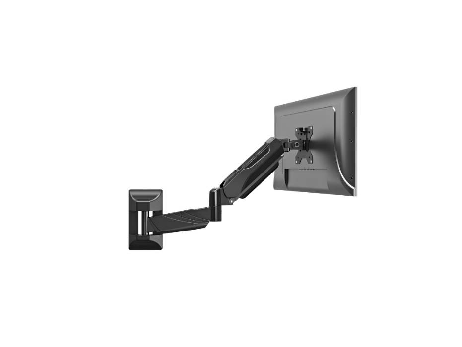 MOUNTUP Monitor Wall Mount for 17-32 Inch Computer Screen, Wall Mounted Arm Support 4.4-17.6lbs Display, Gas Spring Monitor Arm, Black