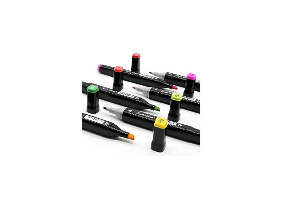 Touch Graphic Professional Design Art Twin Tip Marker Pen, with Bag, 80 Colors
