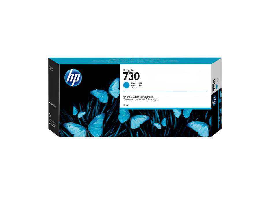 HP 730 300-ml Cyan DesignJet Ink Cartridge (P2V68A