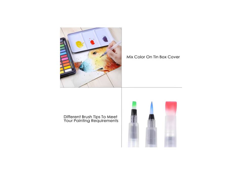 THE PRO BRO Watercolor Paint Set, 36 Premium Colors in Gift Box with Bonus Watercolor Paper Pad and Water Brushes