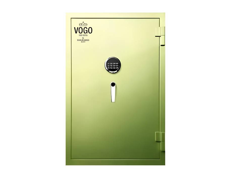 Shinjin Safe Tech Vogo Safes, VGF-1570, 383 Liters and 455 Kg, 3 Shelves + 1 Drawer with Key and Electronic Lock, Qutzal Green