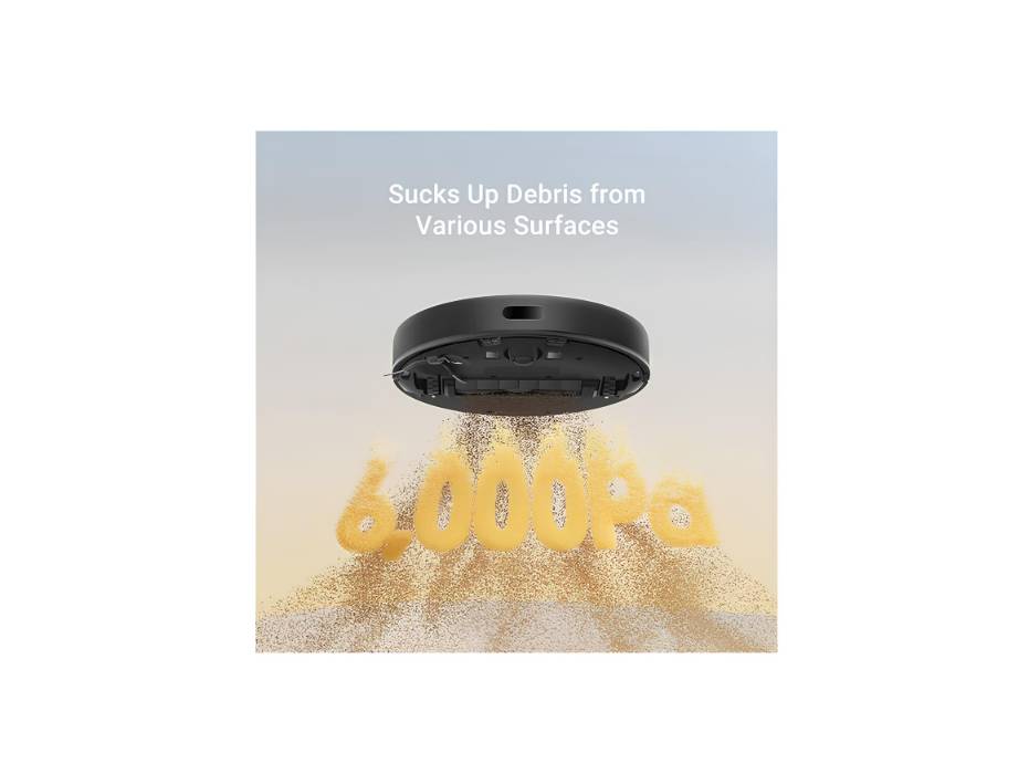 Dreame D9 Max Gen 2 Robot Vacuum Cleaner with Mop, 6000Pa Suction, LiDAR Navigation, 285 minutes Runtime, Suitable for Floors/Carpets/Pet Hair, WiFi/Alexa/App Control