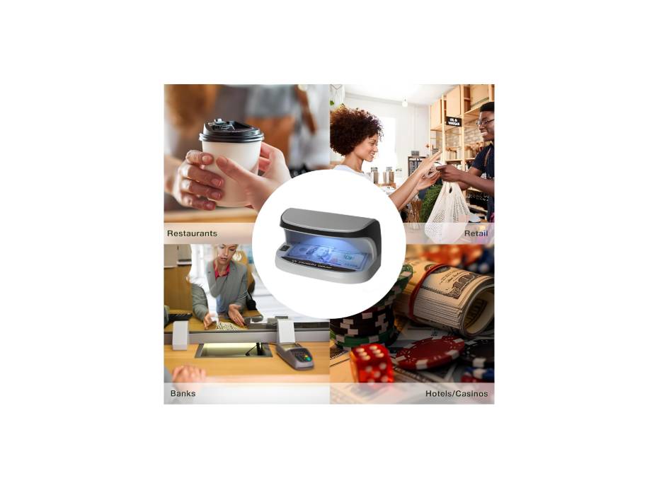 WINBO UV Counterfeit Bill Money Detector, Portable, Rechargeable, Bills Credit Cards Banknote Passports IDs All Currencies