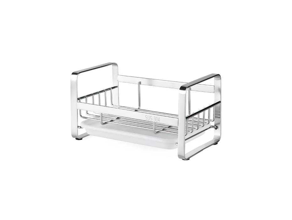 Kitchen Sink Soap Dispenser, Sponge Holder 304 Stainless Steel Caddy Organizer