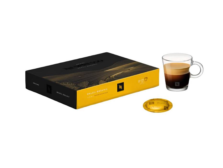 Nespresso Professional Origins, Brazil Organic, Biscuity, Toasted Cereal, Intensity 4, 50 Capsules/Box