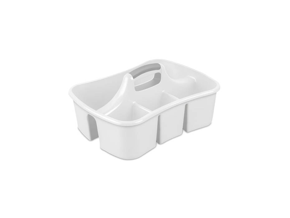 Sterilite Divided Ultra Caddy, White