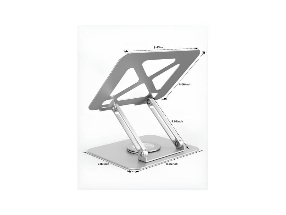 Laptop Stand 360° Rotating, Aluminum up to 16''