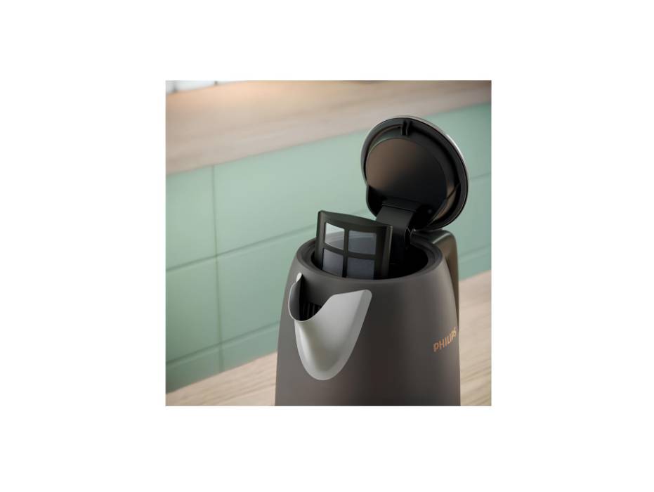 Philips 5000 Series 2200W, Stainless Steel 1.7L, Kettle, Spring Lid, Black & Copper