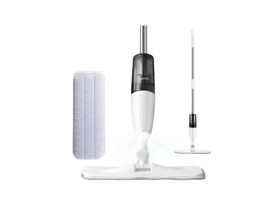 Portable Cleaning Mop with 350ml Water Tank Spray, 360° Rotation, and Microfiber Mop Refill Pads