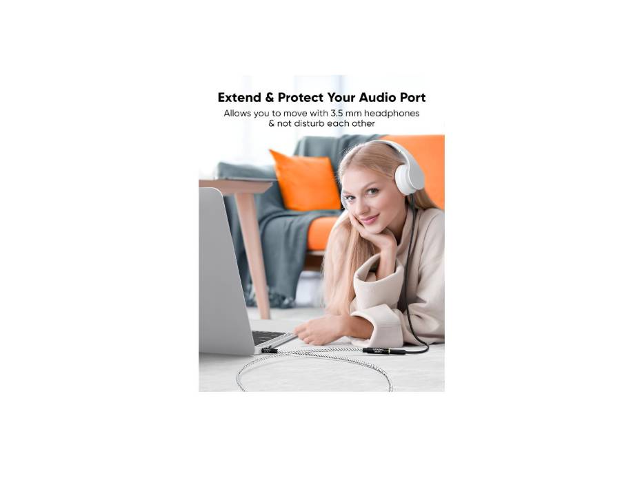 Cable Creation 3.5mm Male to Female Stereo Audio Extension Cable – 3 meters