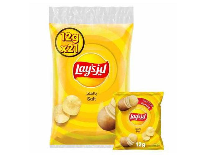 Lay's Plain Salt Potato Chips 12g Pack of 21 - Altimus