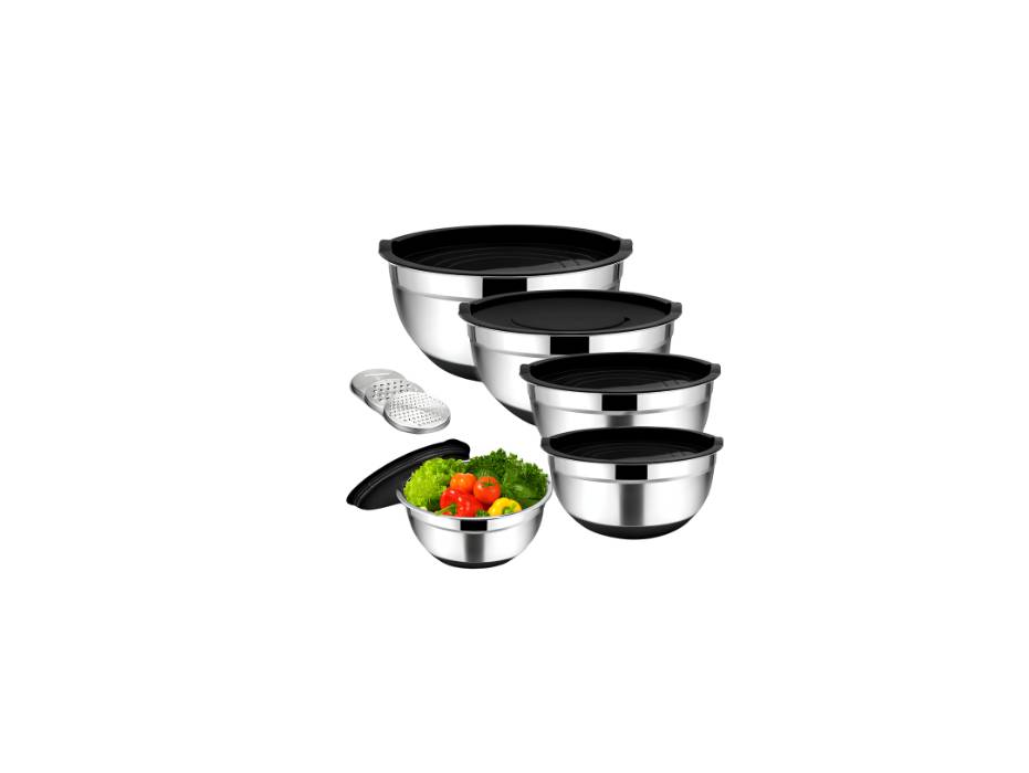 14-Pc Stainless Steel Mixing Bowls With Airtight Lids