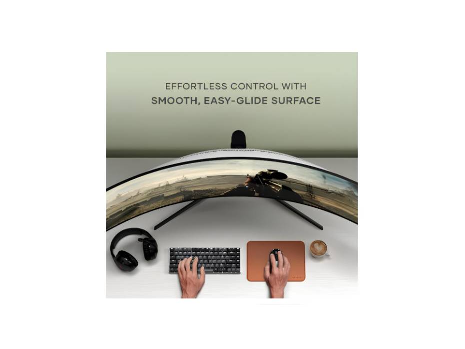 Satechi Vegan Leather Mouse Pad - Scratch and Water Resistant, 24.9 cm x 19.05 cm x 0.36 cm - Brown