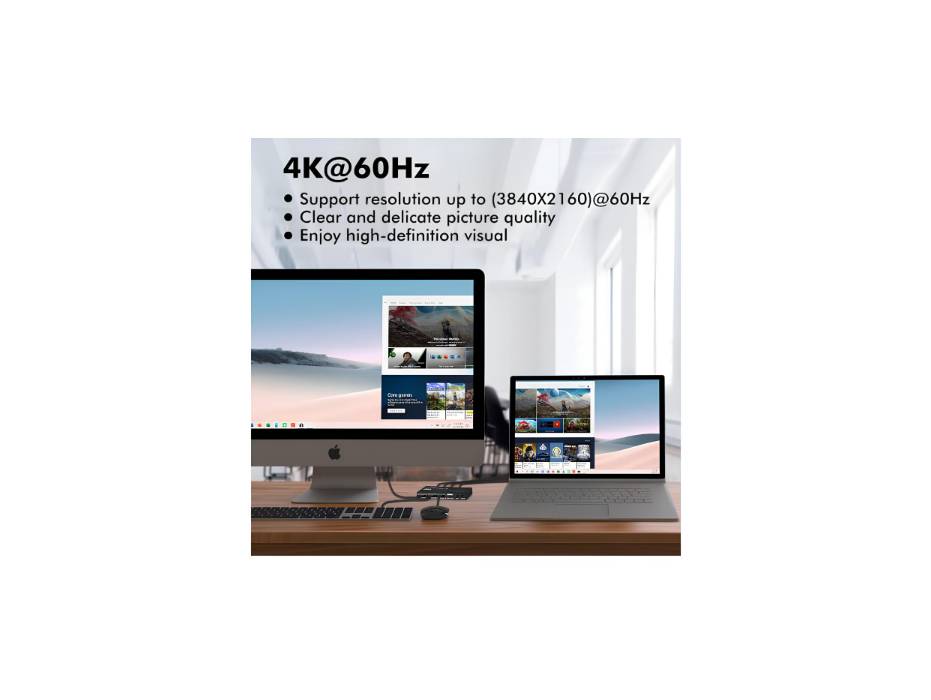 KVM Switch DisplayPort, 2 Port DP KVM Switch 4K 60Hz