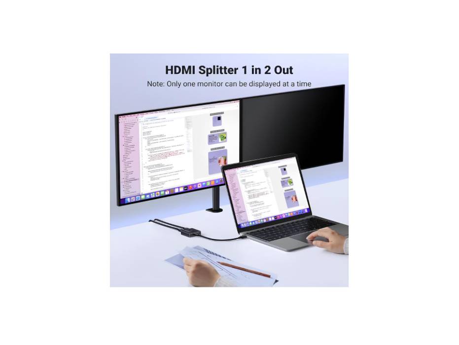 UGREEN 2 IN 1 OUT HDMI Switch, Bi-Directional HDMI Splitter, Easy Switch Selector Support 4K