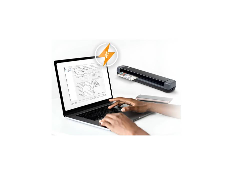 Plustek Mobile Office S410 Plus - Small USB Portable Sheet-Fed A4 Document Scanner