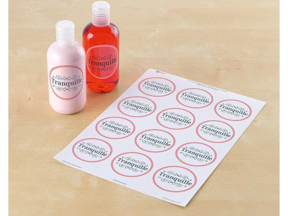 Avery L3416-100 Self-Adhesive Round Labels, 60mm, 12 Labels/Sheet (100 Sheets/pack)