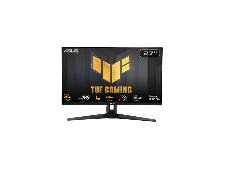 ASUS TUF Gaming VG279QM1A Gaming Monitor – 27-inch, Full HD(1920x1080), 280Hz(OC), Fast IPS, ELMB Sync, 1ms (GTG), Freesync Premium™, G-Sync compatible, Variable Overdrive, 100% sRGB, HDR