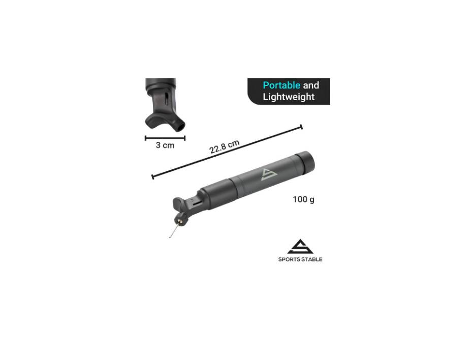 Sports Stable Two Way Ball Pump with 5 Needles