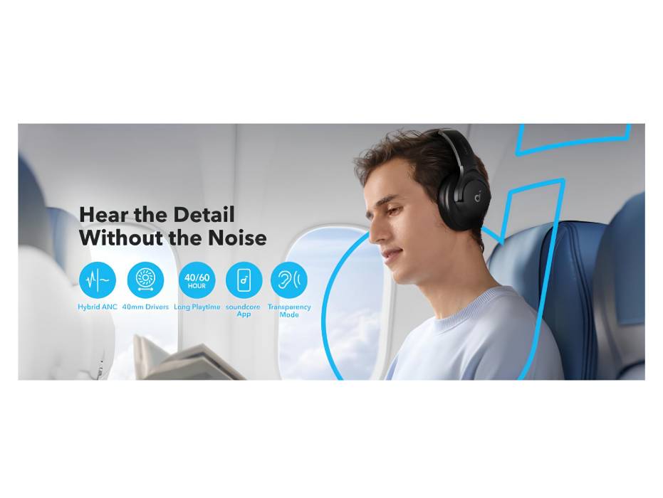 Anker Q20i Hybrid Active Noise Cancelling Wireless Headphones