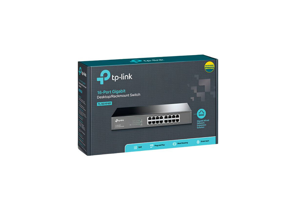 TP-LINK 16-Port Gigabit Desktop/Rackmount Switch - TL-SG1016D