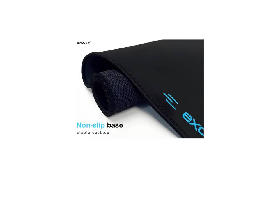EXCOVIP Fabric Gaming Desk Pad For Computer & Laptop Keyboard Accessories, Non-Slip Black Stitched Edges (60cm x 30cm)