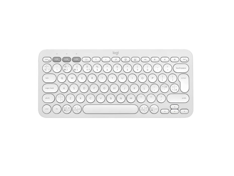 Logitech Pebble Keys 2 K380s, Multi-Device Bluetooth Wireless Keyboard, White