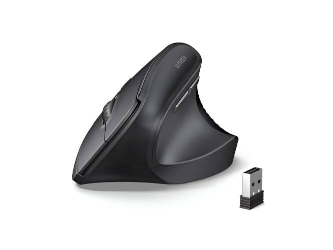UGREEN Ergonomic Vertical Mouse, 2.4GHz Optical, 6 Buttons Wireless Mouse
