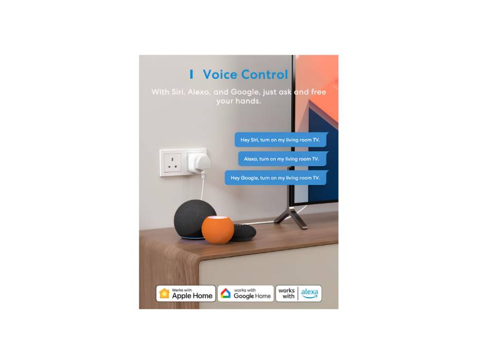 Meross Mini Smart Plug 4 Pack, WiFi Plugs Compatible with HomeKit, Alexa, Google Home, SmartThings Wireless Remote Control Timer Plug No Hub Required