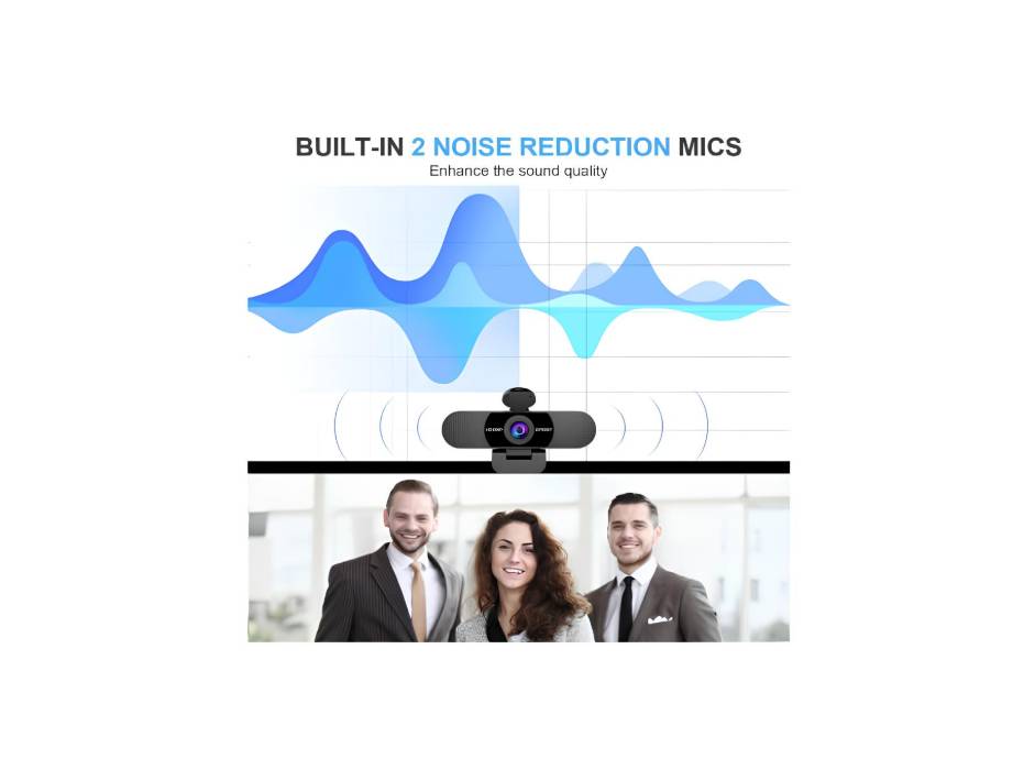 EMEET C960 4K Webcam, Sony Sensor, PDAF Auto Focus, Dual AI Noise-Cancelling Mics, 73° FOV, Plug&Play Webcam w/Privacy Cover
