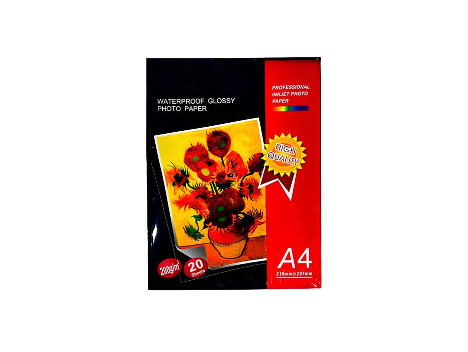 Photo A4 Glossy Paper 200gsm, 20sheets/pk (For Inkjet)
