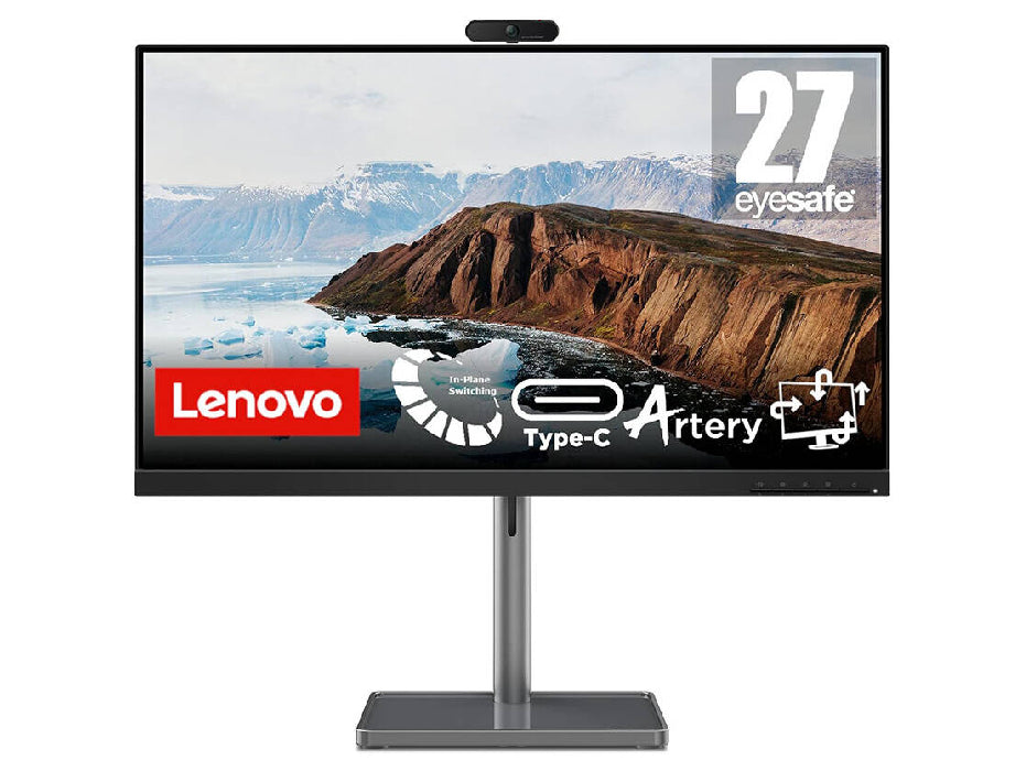 Lenovo 27-Inch IPS Full HD USB Type-C Monitor with webcam,HDMI,VGA,Black L27m-30 (66DEKAC2AE)