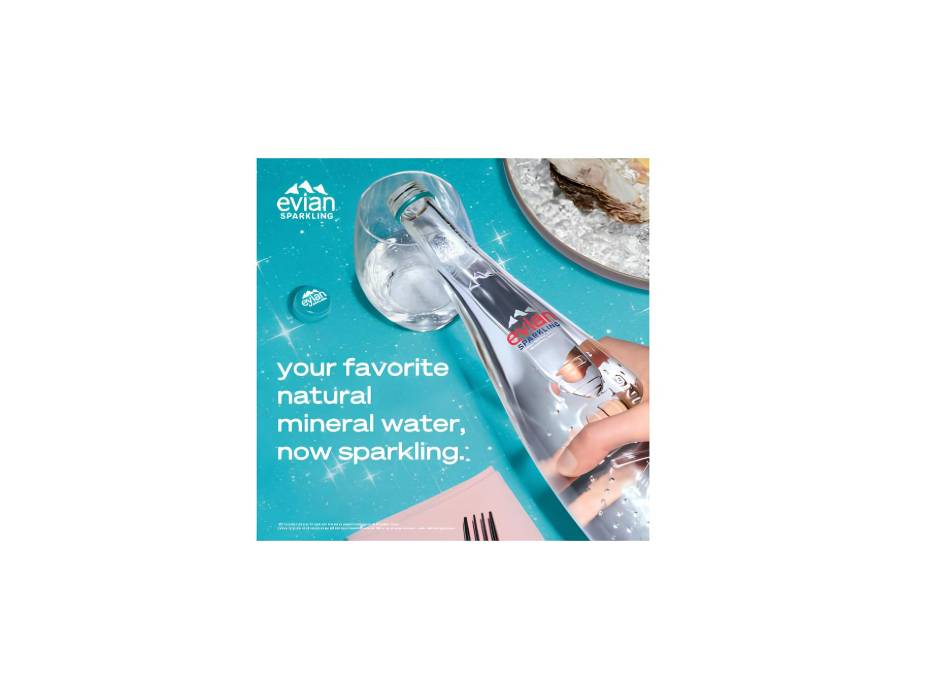 Evian Sparkling Natural Water 330ml Glass Bottle - Case of 20