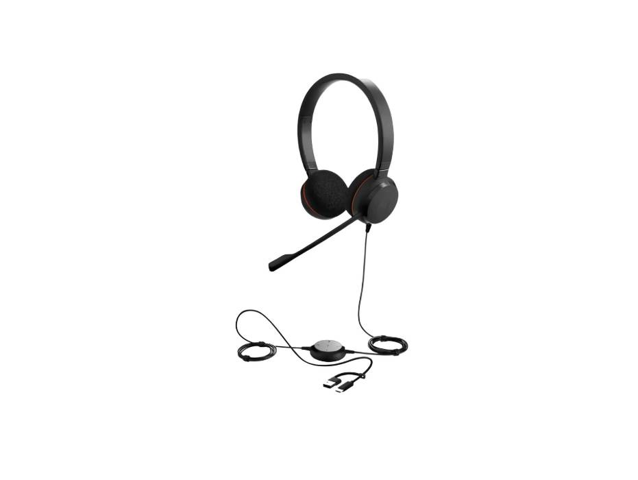 Jabra Evolve 20 Stereo MS USB-C/A Headset (P/N: 4999-823-169)