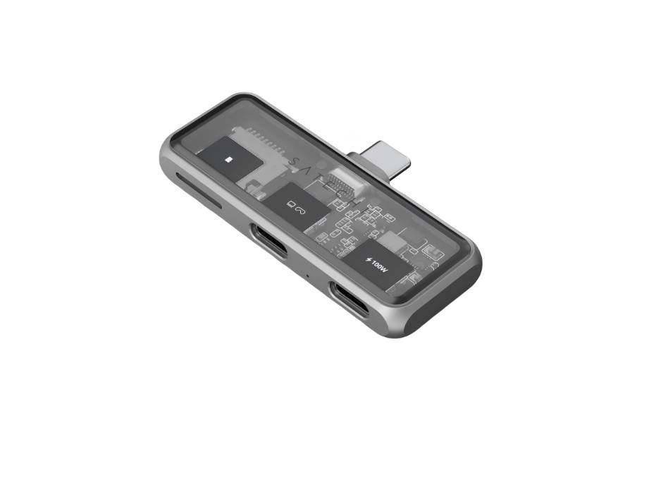 Satechi Mobile XR Hub, USB-C 100W, 10Gbps Data Transfer, Video Output for XR/AR Glasses, 4K UHD, microSD Card Reader