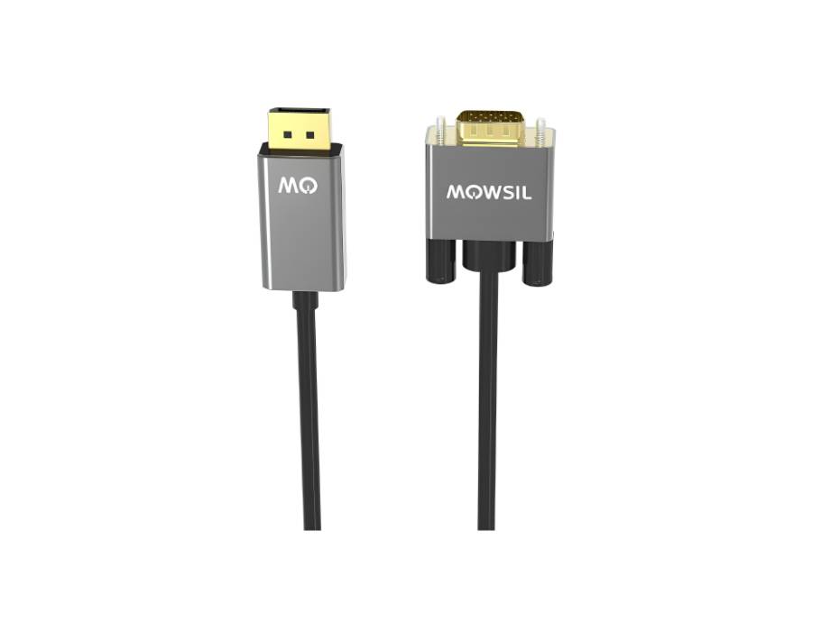 Mowsil DP TO VGA , Aluminum, 2meter cable