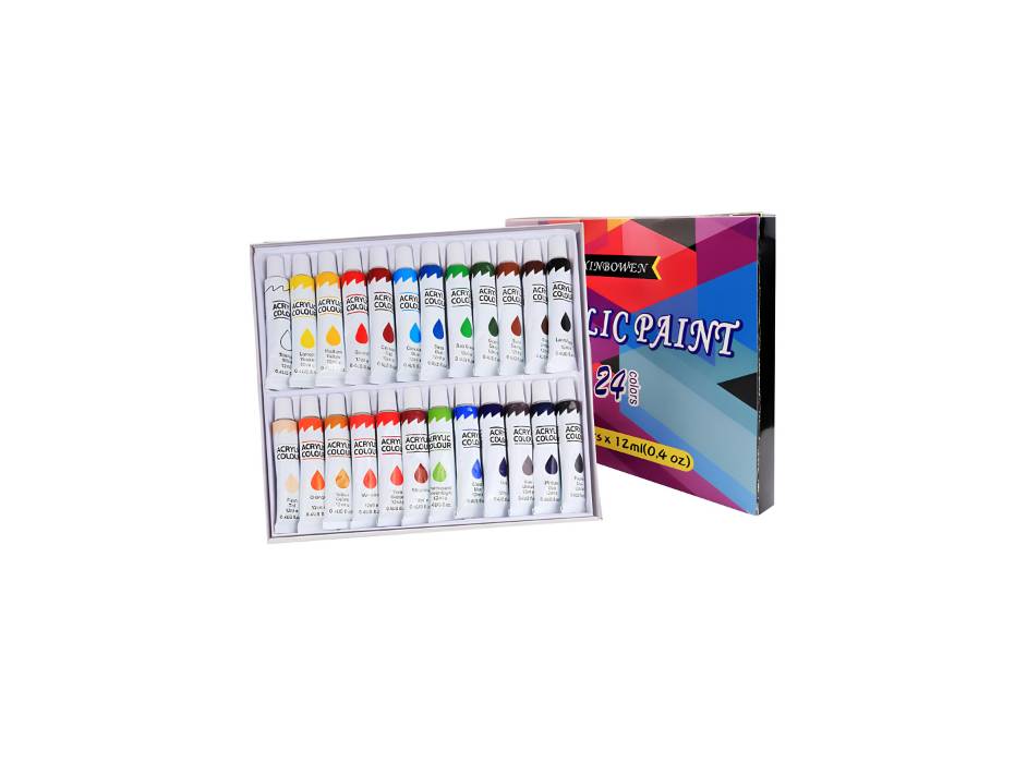 Premium Acrylic Paint 24 Colors, Set of 39