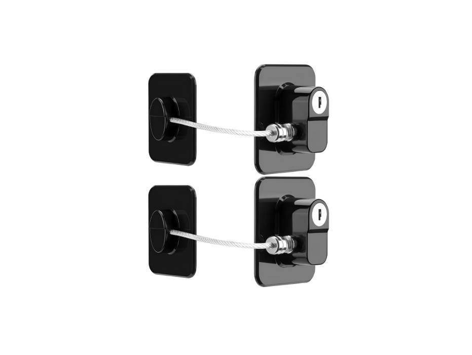 Heavy Duty Fridge Combination Lock 6cm, Black - Pack of 2