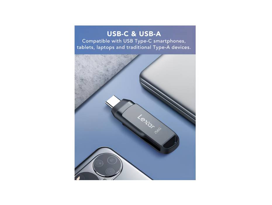 Lexar 256GB USB 3.1 USB-A & USB C USB Flash Drive