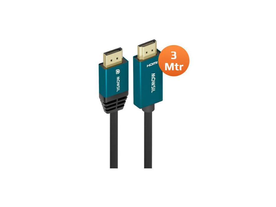 MOWSIL HDMI to DP 4K Cable, 3meter