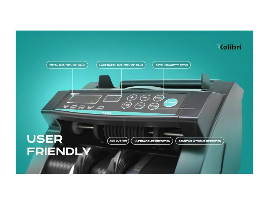 Kolibri Rook UV (For any currency) Cash counting machine detector bill counter
