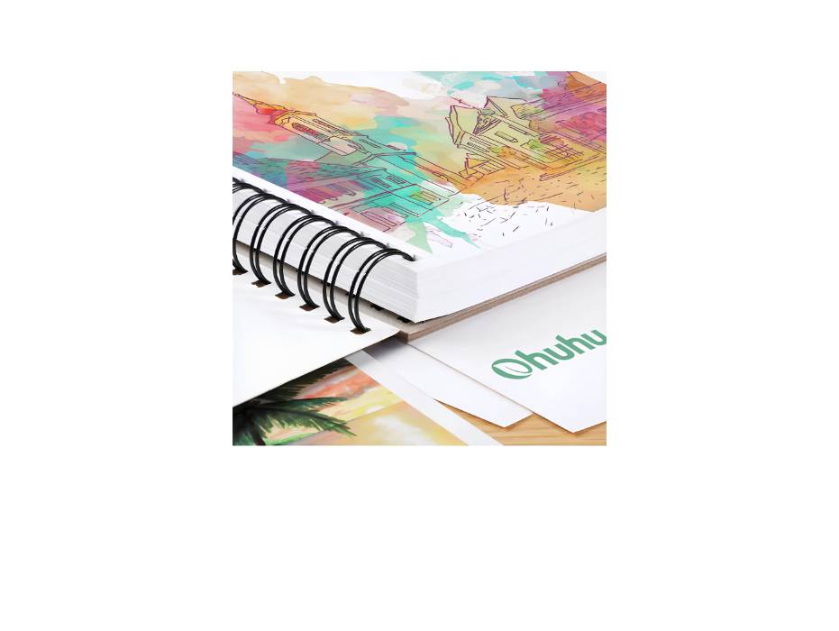 Ohuhu Marker Pads Art Sketchbook, 200Gsm, 60 Sheets, Spiral Bound, Specially For Alcohol Markers, 225 x 210mm