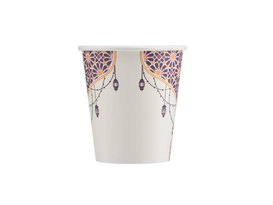 Ramadan Theme Heavy Duty Single Wall Paper Cup 6.5oz, Pack of 1000